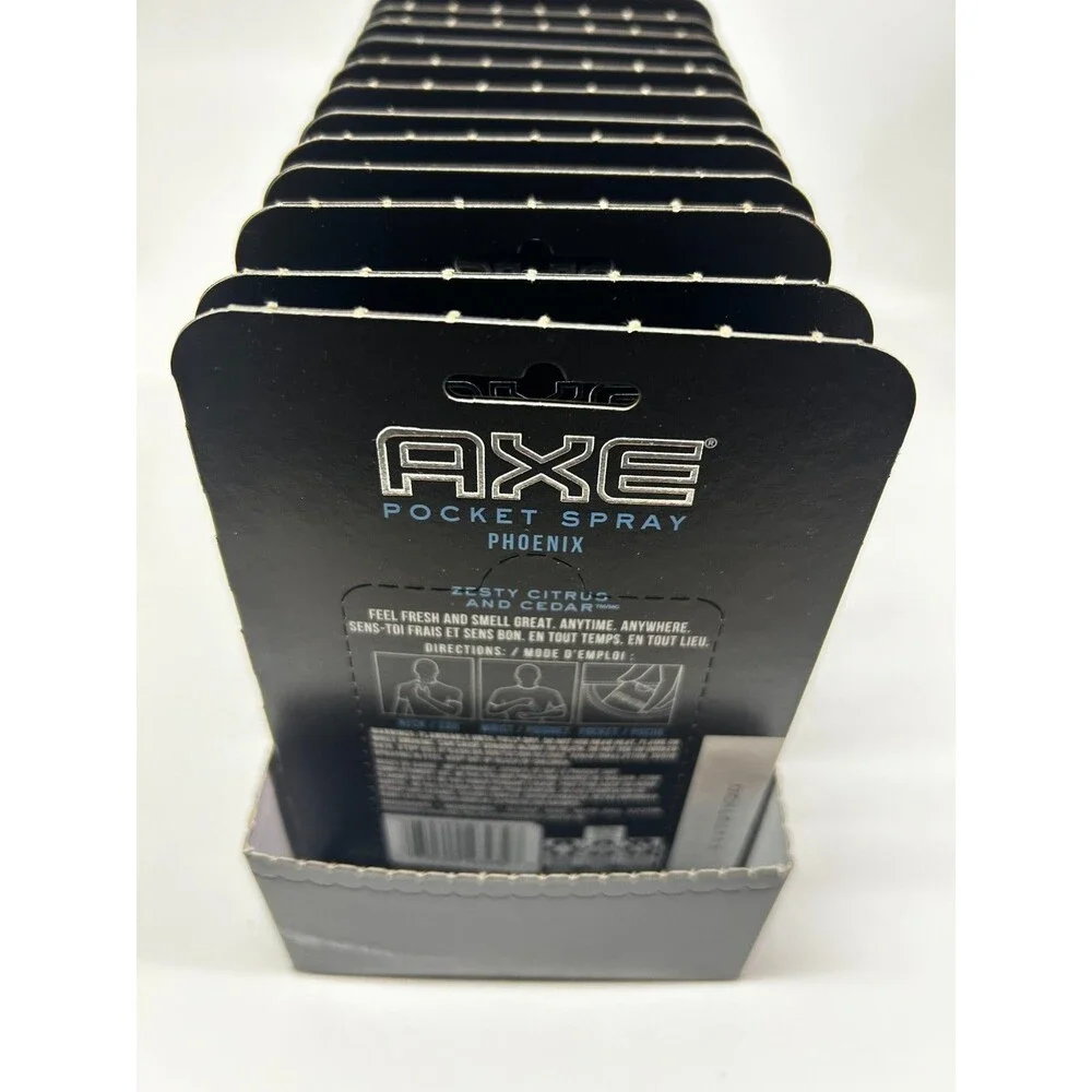 Lot of 12 NEW AXE Phoenix Pocket Spray Travel Size Body Spray Deodorant .57 oz
